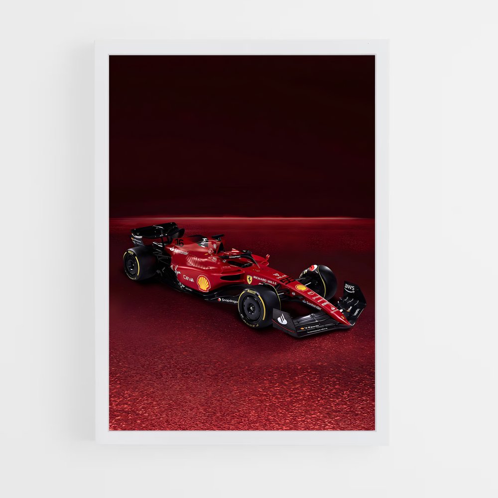 Poster Ferrari F1-75 Red Racer – affiche Voitures de Formule 1 (vue 3)